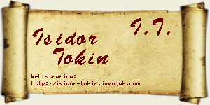 Isidor Tokin vizit kartica